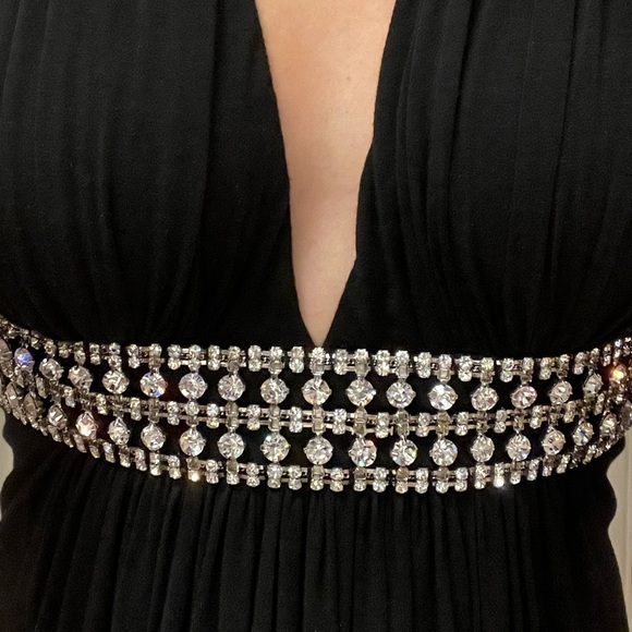 Sky Rhinestone 🌟 Halter mini Dress - Picture 3 of 10